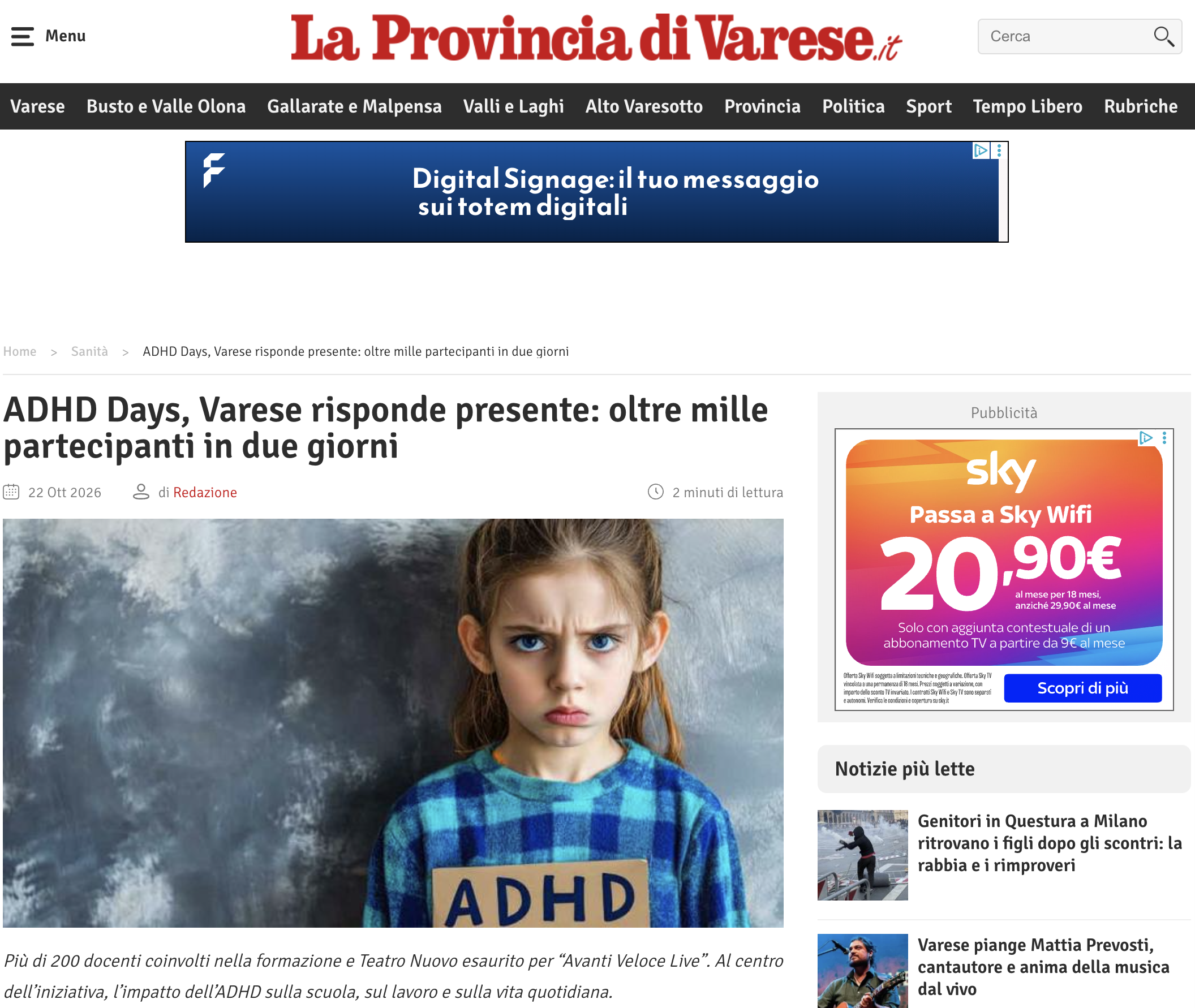 ADHD Days, Varese risponde presente: oltre mille partecipanti in due giorni